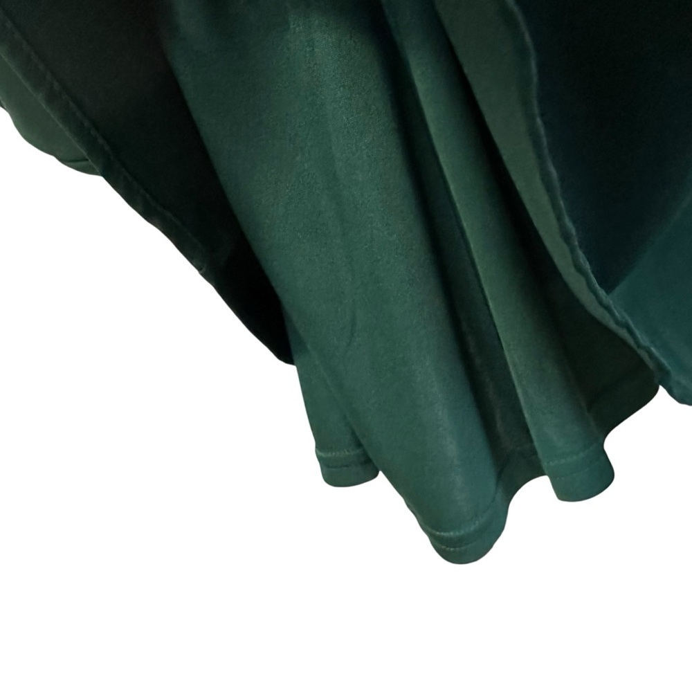 Lulus Womens Divine Darling Ruffled Skater Dress Sz Large Green Sleeveless Lined - Picture 7 of 10